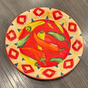 222 fifth Colorful Ceramic Plate with Peppers 1:21
